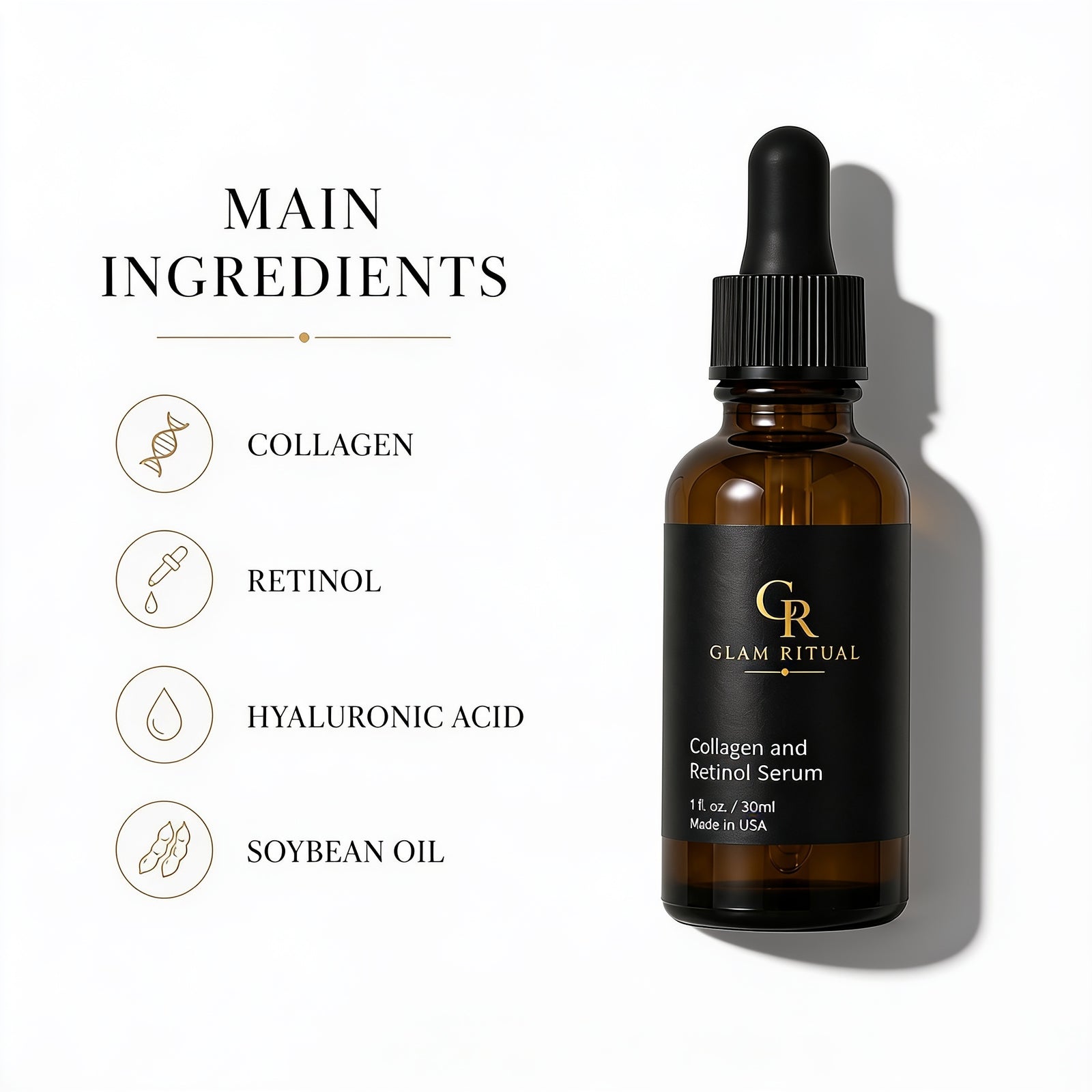 Glam Ritual REVIVE Collagen + Retinol Serum